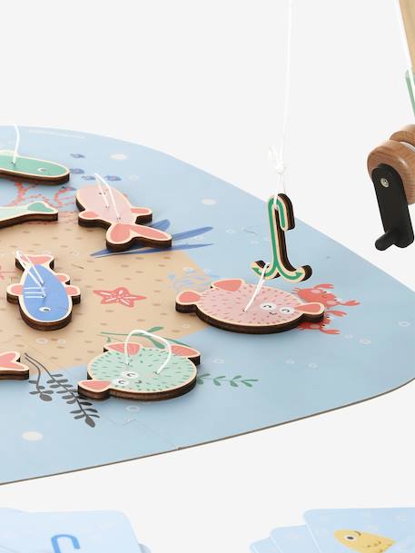 Jeu de pêche à la ligne en bois FSC® bleu - vertbaudet enfant 