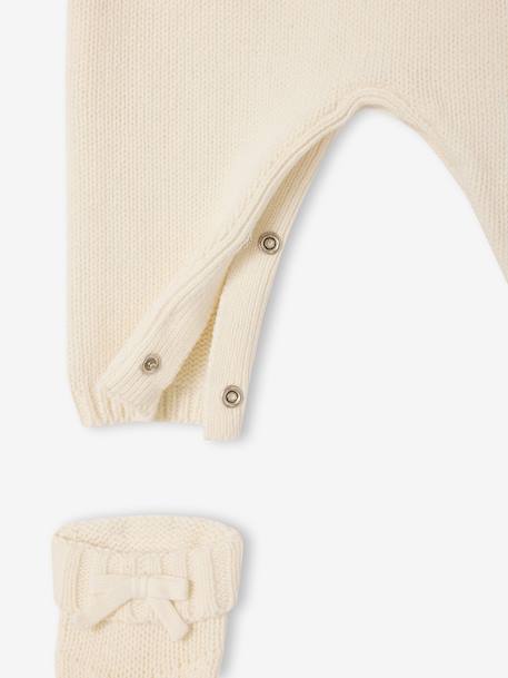 Knitted 2-Piece Christmas Set: Jumpsuit + Socks ecru - vertbaudet enfant 