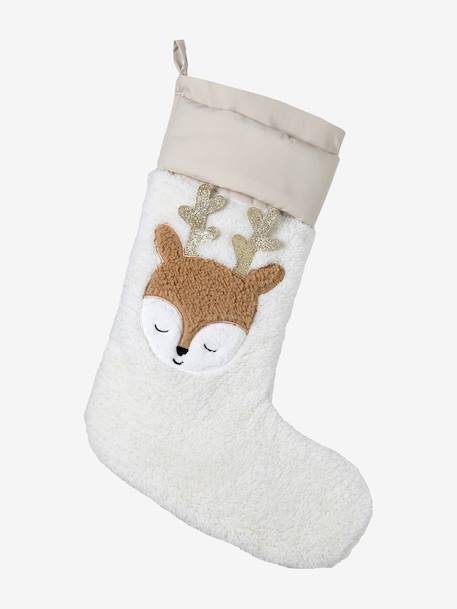 Reindeer Christmas sock golden beige - vertbaudet enfant 