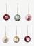 Pack of 6 3D Christmas baubles red - vertbaudet enfant 