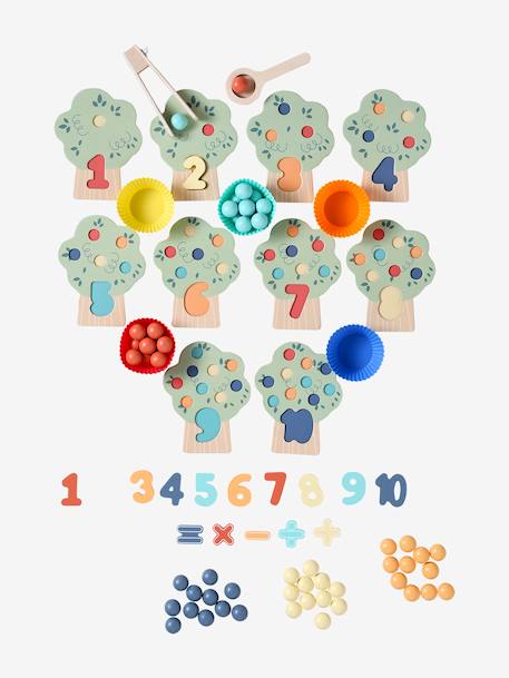FSC® wooden number learning set green - vertbaudet enfant 