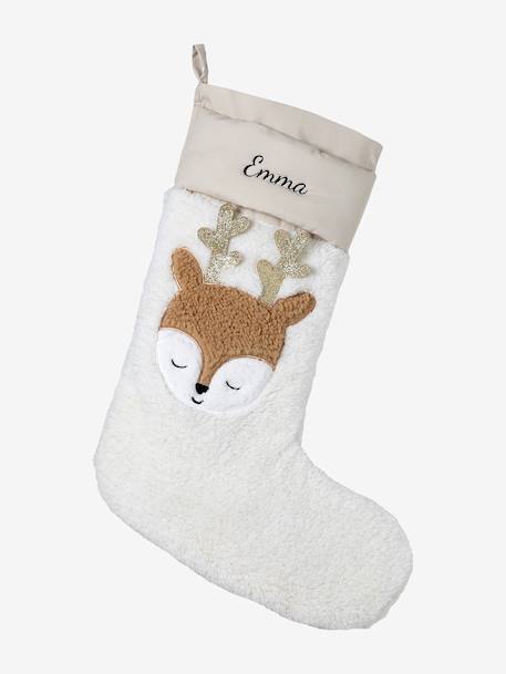 Reindeer Christmas sock golden beige - vertbaudet enfant 
