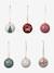 Set of 6 3D Christmas Baubles printed red - vertbaudet enfant 