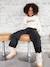 Sweatshirt with 'Brooklyn' Zebra Print for Girls ecru - vertbaudet enfant 