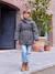 Romantic Hooded Parka for Girls green+navy blue - vertbaudet enfant 