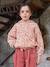 Sweat fille à capuche en sherpa écru+rose poudré - vertbaudet enfant 