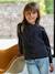 Girl's fancy cardigan with velvet bow anthracite+rosy - vertbaudet enfant 
