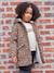 Manteau fille à capuche drap de laine léopard marron - vertbaudet enfant 