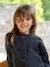 Girl's fancy cardigan with velvet bow anthracite+rosy - vertbaudet enfant 
