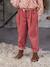 Loose-Fit Corduroy Trousers for Girls chocolate+old rose - vertbaudet enfant 