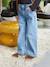 Wide Leg Jeans for Girls black denim+bleached denim+brut denim+denim grey+medium blue+stone - vertbaudet enfant 