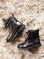 Patent Boots with Laces & Zip, for Girls black+printed black - vertbaudet enfant 
