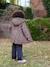 Manteau fille à capuche drap de laine léopard marron - vertbaudet enfant 