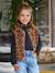 Leopard Print Waistcoat in Sherpa brown+ecru - vertbaudet enfant 