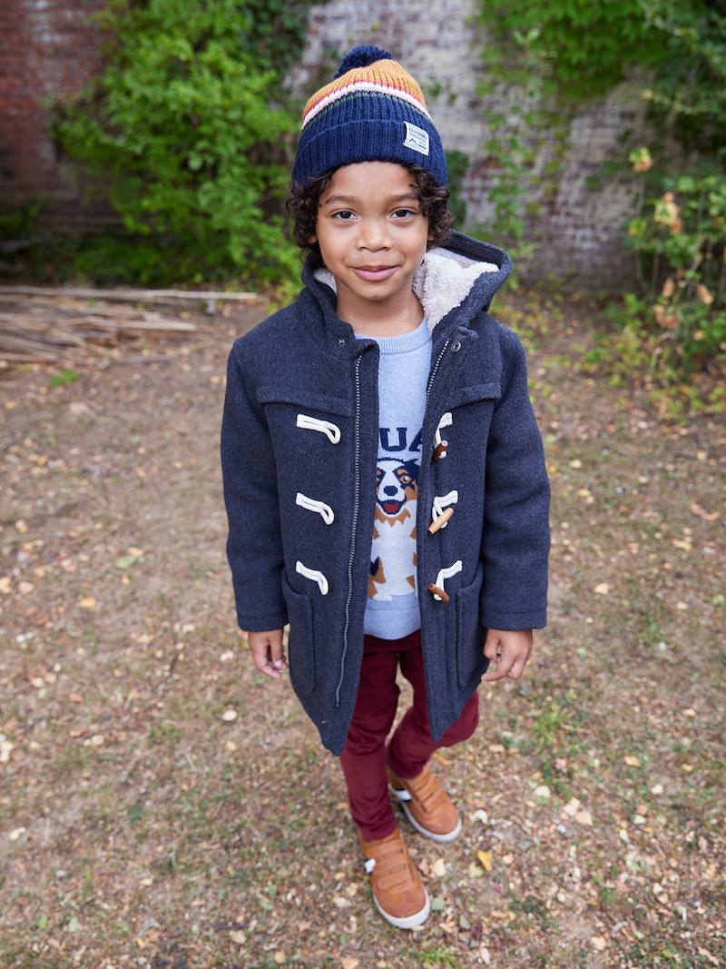 Duffle Coat Zara Pour Garçon 8 Ans - Laine Bleu Marine - Neuf Sans étiquettes