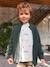 High Neck Long-Sleeved Cardigan for Boys green+navy blue - vertbaudet enfant 
