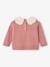 Knitted jumper for babies with crochet collar rosy - vertbaudet enfant 