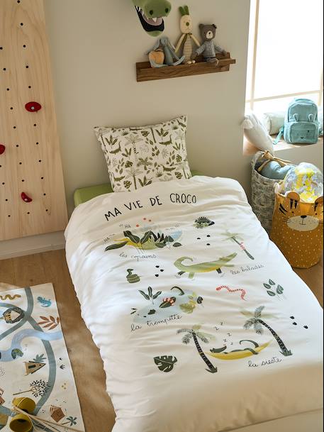 Duvet Cover + Pillowcase Set for Children, Trek multicoloured - vertbaudet enfant 