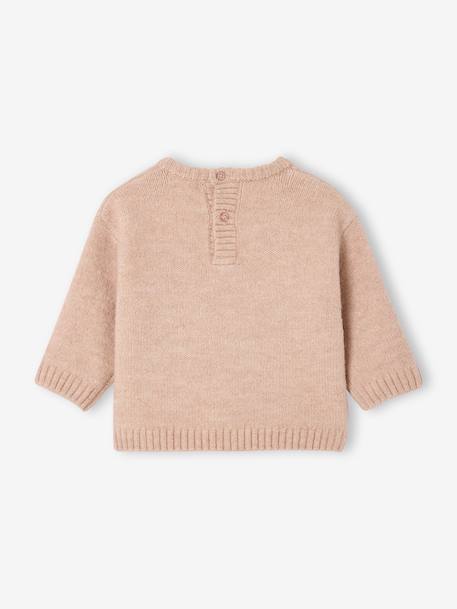 Knitted baby jumper with 3D bow rosy - vertbaudet enfant 