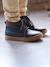 Boys' zipped synthetic boots navy blue - vertbaudet enfant 
