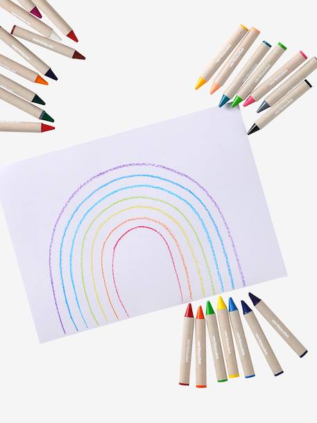Box of 24 Wax Crayons multicoloured - vertbaudet enfant 
