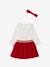 Baby girl set T-shirt skirt band for head accessories for hair Christmas gift box red - vertbaudet enfant 