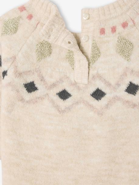 Baby dress in jacquard knit vanilla - vertbaudet enfant 