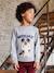 Pull Col Rond Chien gris chiné - vertbaudet enfant 