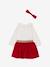 Baby girl set T-shirt skirt band for head accessories for hair Christmas gift box red - vertbaudet enfant 