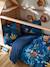 Children's Duvet Cover + Pillowcase Set, JUNGLE NIGHT Dark Blue - vertbaudet enfant 