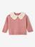 Knitted jumper for babies with crochet collar rosy - vertbaudet enfant 