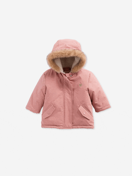 Parka + lightweight jacket 3-in-1 for babies old rose+olive - vertbaudet enfant 