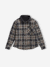 Reversible Flannel & Velour Shirt for Boys, JONEN anthracite - vertbaudet enfant 