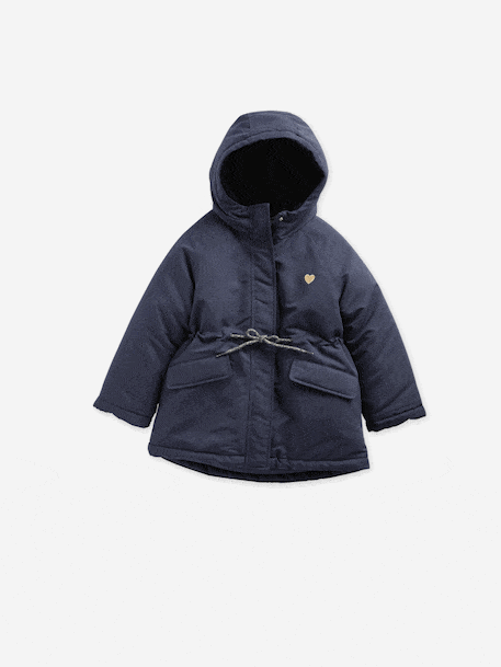 Hooded 3-in-1 Parka + Lightweight Jacket for Girls dusky pink+navy blue - vertbaudet enfant 