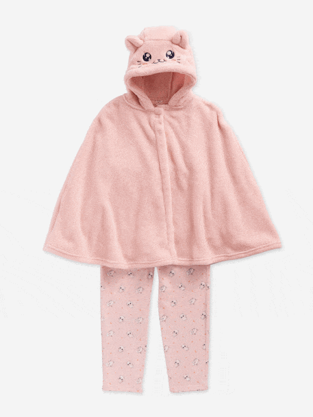 Dress-Up Cat Pyjamas for Girls pale pink - vertbaudet enfant 