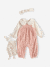 Coffret bébé T-shirt + salopette + bandeau + doudou rose poudré - vertbaudet enfant 
