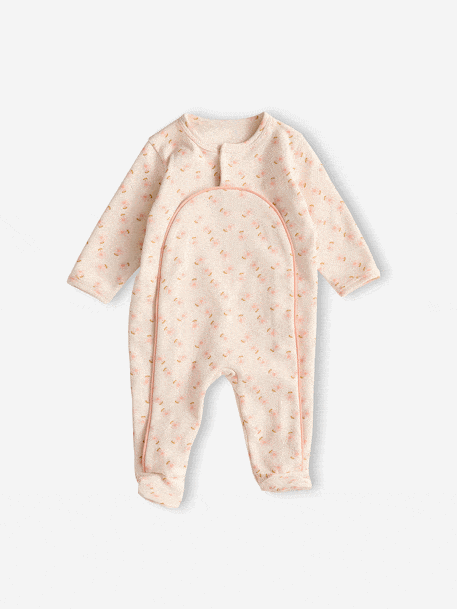 Fleece Sleepsuit for Newborns ecru - vertbaudet enfant 