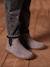 Boots enfant fille cuir zippées lot beige+noir+taupe - vertbaudet enfant 