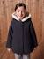 Woollen Fabric Coat with Hood anthracite+marl beige - vertbaudet enfant 