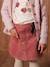 Buttoned Corduroy Skirt with Fancy Bow navy blue+old rose - vertbaudet enfant 