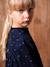 Girl's printed velvet dress navy blue+tomato red - vertbaudet enfant 