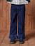 Wide-Leg Jeans with Frills, for Girls deep blue - vertbaudet enfant 
