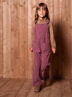 -Salopette fille large velours effet molleton