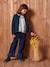 Wide-Leg Jeans with Frills, for Girls deep blue - vertbaudet enfant 