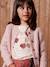 Long Sleeve T-Shirt with Heart in Relief, for Girls blush+ecru - vertbaudet enfant 