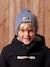 Ensemble garçon bonnet + snood + moufles/gants « Outdoor » bleu grisé+kaki - vertbaudet enfant 