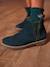 Leather Boots for Girls bordeaux red+camel+gold+green+navy blue - vertbaudet enfant 