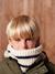 Striped set for boys: beanie + snood + mittens/gloves ecru - vertbaudet enfant 