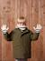 Striped set for boys: beanie + snood + mittens/gloves ecru - vertbaudet enfant 