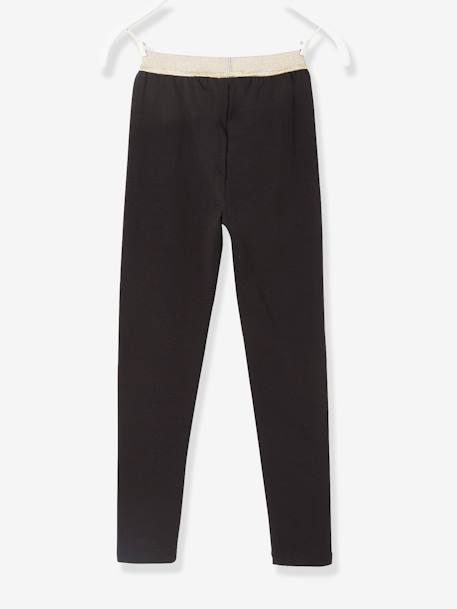 Legging fille ceinture irisée Basics gris chiné+MARINE GRISE+NOIR+vert sauge+vieux rose - vertbaudet enfant 